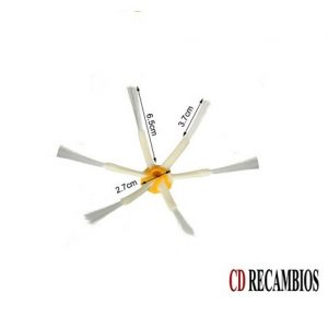 CEPILLO LATERAL SEIS BRAZOS ROOMBA, PARA SERIES 500 600 Y 700 (COMPATIBLE IROBOT)