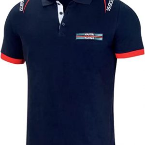 POLO MANGA CORTA SPORT SPARCO MARTINI RACING EN COLOR AZUL MARINO REF:  01276MRBM1S