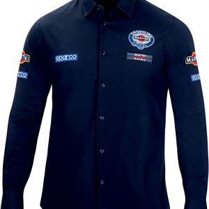 CAMISA MANGA LARGA SPORT SPARCO MARTINI RACING EN COLOR AZUL MARINO REF: 01277MRBM2M