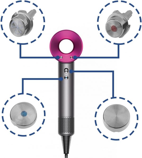 CD Recambios – Juego de Botones de Repuesto para Secador Dyson Supersonic™ HD01 / HD02 / HD03 / HD04 / HD08 (Botón Aire Frío + Aire Caliente + Interruptor de Potencia + Viento) - Imagen 2