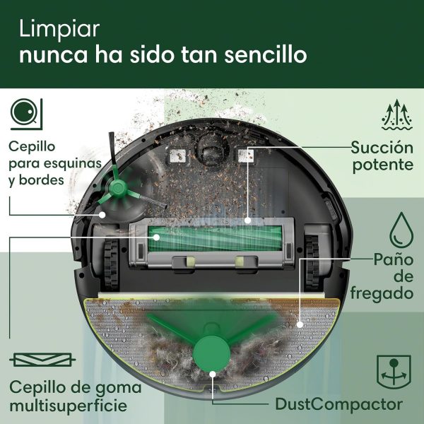 iRobot Roomba 205 DustCompactor Combo – Compactación sin bolsa y hasta 60 días sin vaciar - Imagen 5